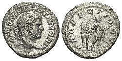 1 Denarius Römische Kaiserzeit (27BC-395) Silber Caracalla (188-217)