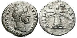 1 Denarius Römische Kaiserzeit (27BC-395) Silber Antoninus Pius  (86-161)