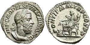 1 Denarius Römische Kaiserzeit (27BC-395) Silber Macrinus  (165-218)