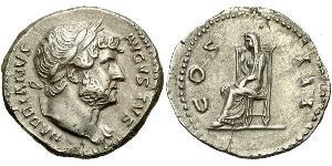 1 Denarius Römische Kaiserzeit (27BC-395) Silber Hadrian  (76 - 138) 