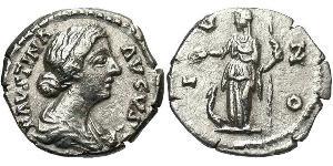 1 Denarius Römische Kaiserzeit (27BC-395) Silber Faustina II (130-175)