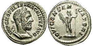 1 Denarius Römische Kaiserzeit (27BC-395) Silber Macrinus  (165-218)