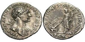 1 Denarius Römische Kaiserzeit (27BC-395) Silber Trajan (53-117)