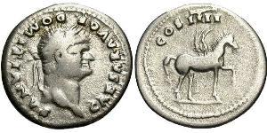 1 Denarius Römische Kaiserzeit (27BC-395) Silber Domitian  (51-96)