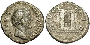 1 Denarius Römische Kaiserzeit (27BC-395) Silber Antoninus Pius  (86-161)