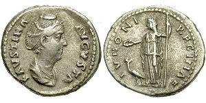 1 Denarius Römische Kaiserzeit (27BC-395) Silber Faustina die Ältere(105-141)