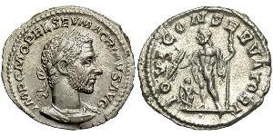 1 Denarius Römische Kaiserzeit (27BC-395) Silber Macrinus  (165-218)