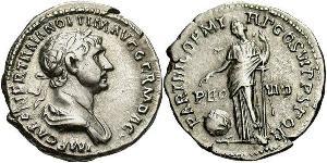 1 Denarius Römische Kaiserzeit (27BC-395) Silber Trajan (53-117)