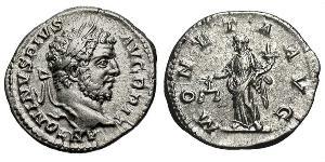 1 Denarius Römische Kaiserzeit (27BC-395) Silber Caracalla (188-217)
