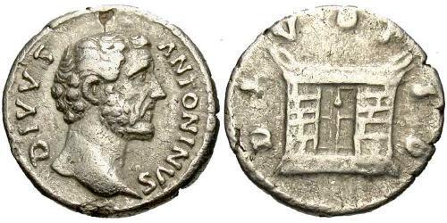 1 Denarius Römische Kaiserzeit (27BC-395) Silber Antoninus Pius  (86-161)