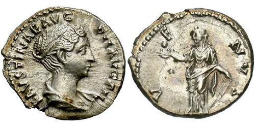 1 Denarius Römische Kaiserzeit (27BC-395) Silber Faustina II (130-175)