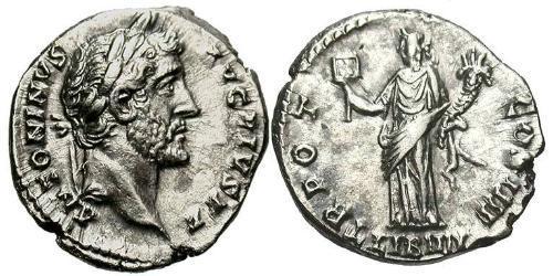 1 Denarius Römische Kaiserzeit (27BC-395) Silber Antoninus Pius  (86-161)