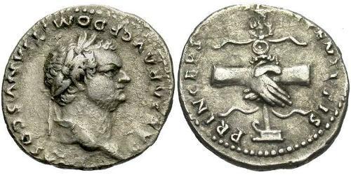 1 Denarius Römische Kaiserzeit (27BC-395) Silber Domitian  (51-96)