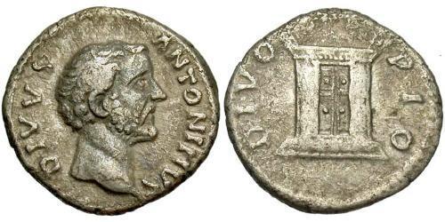 1 Denarius Römische Kaiserzeit (27BC-395) Silber Antoninus Pius  (86-161)
