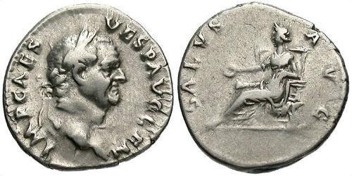 1 Denarius Römische Kaiserzeit (27BC-395) Silber Vespasian (9-79)