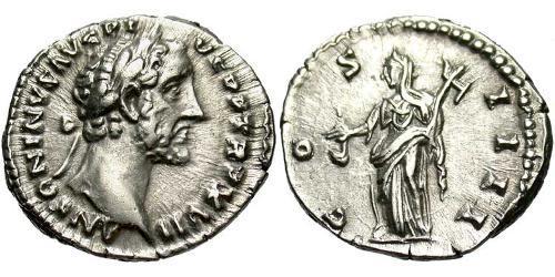 1 Denarius Römische Kaiserzeit (27BC-395) Silber Antoninus Pius  (86-161)