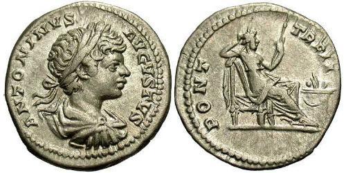 1 Denarius Römische Kaiserzeit (27BC-395) Silber Caracalla (188-217)