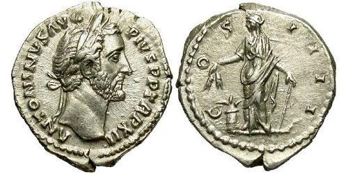 1 Denarius Römische Kaiserzeit (27BC-395) Silber Antoninus Pius  (86-161)