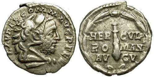 1 Denarius Römische Kaiserzeit (27BC-395) Silber Commodus  (161-192)