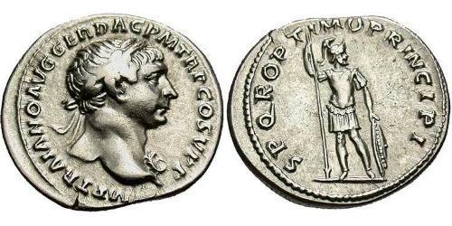 1 Denarius Römische Kaiserzeit (27BC-395) Silber Trajan (53-117)