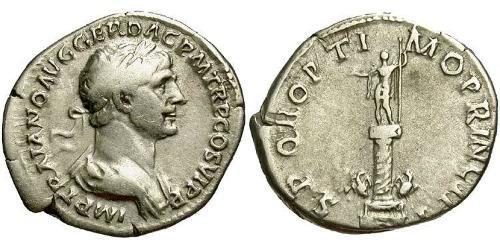 1 Denarius Römische Kaiserzeit (27BC-395) Silber Trajan (53-117)