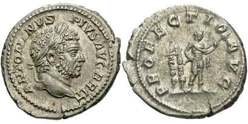 1 Denarius Römische Kaiserzeit (27BC-395) Silber Caracalla (188-217)