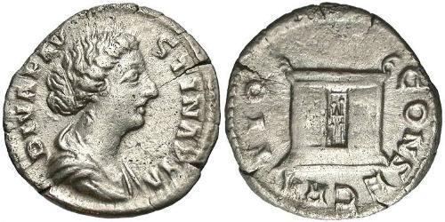 1 Denarius Römische Kaiserzeit (27BC-395) Silber Faustina II (130-175)