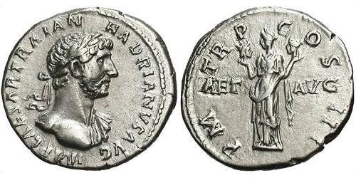 1 Denarius Römische Kaiserzeit (27BC-395) Silber Hadrian  (76 - 138) 