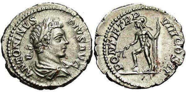 1 Denarius Römische Kaiserzeit (27BC-395) Silber Caracalla (188-217)