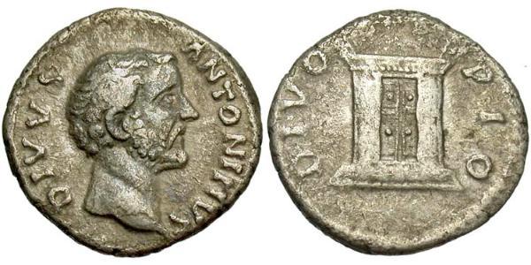 1 Denarius Römische Kaiserzeit (27BC-395) Silber Antoninus Pius  (86-161)