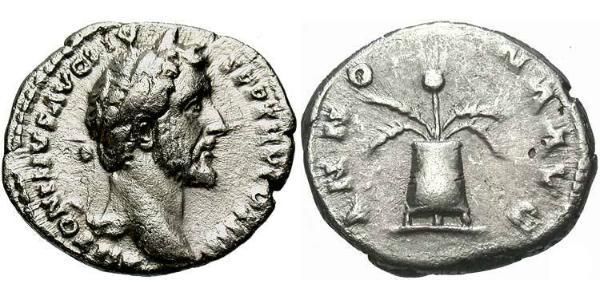 1 Denarius Römische Kaiserzeit (27BC-395) Silber Antoninus Pius  (86-161)