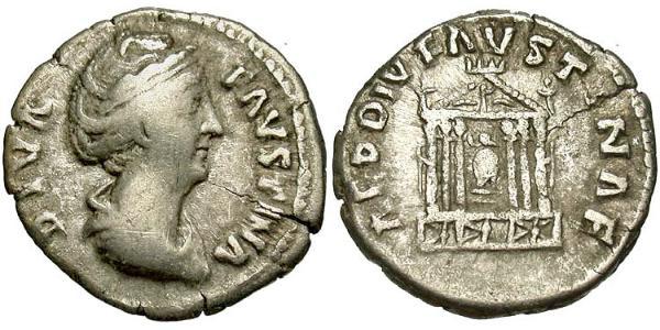 1 Denarius Römische Kaiserzeit (27BC-395) Silber Faustina die Ältere(105-141)