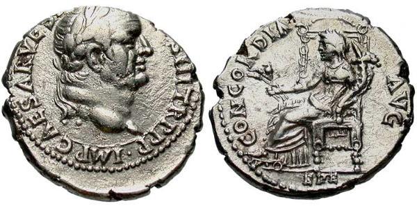 1 Denarius Römische Kaiserzeit (27BC-395) Silber Vespasian (9-79)