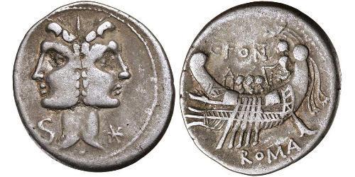 1 Denarius Römische Republik (509BC-27BC) Silber 