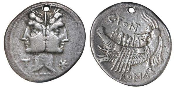 1 Denarius Römische Republik (509BC-27BC) Silber 