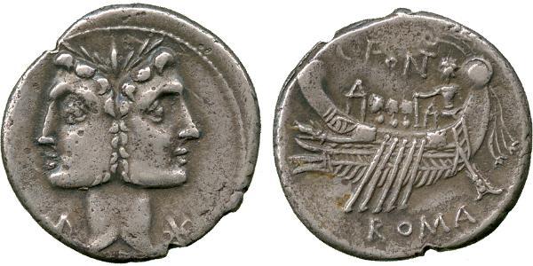 1 Denarius Römische Republik (509BC-27BC) Silber 