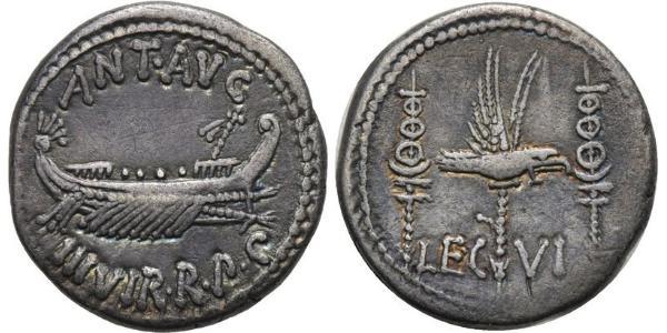 1 Denarius Römische Republik (509BC-27BC) Silber Marcus Antonius (83BC-30BC)