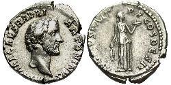 1 Denarius Roman Empire (27BC-395) Silver Antoninus Pius  (86-161)