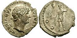 1 Denarius Roman Empire (27BC-395) Silver Hadrian  (76 - 138) 