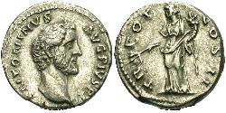 1 Denarius Roman Empire (27BC-395) Silver Antoninus Pius  (86-161)