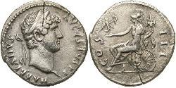 1 Denarius Roman Empire (27BC-395) Silver Hadrian  (76 - 138) 