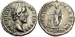 1 Denarius Roman Empire (27BC-395) Silver Antoninus Pius  (86-161)