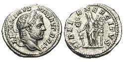 1 Denarius Roman Empire (27BC-395) Silver Caracalla (188-217)