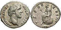 1 Denarius Roman Empire (27BC-395) Silver Antoninus Pius  (86-161)