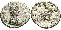 1 Denarius Roman Empire (27BC-395) Silver Fulvia Plautilla (189-212)