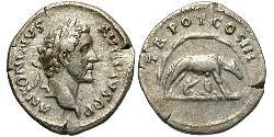 1 Denarius Roman Empire (27BC-395) Silver Antoninus Pius  (86-161)