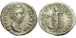 1 Denarius Roman Empire (27BC-395) Silver Faustina I (105-141)