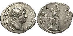 1 Denarius Roman Empire (27BC-395) Silver Hadrian  (76 - 138) 