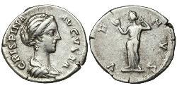 1 Denarius Roman Empire (27BC-395) Silver Bruttia Crispina (164-187)