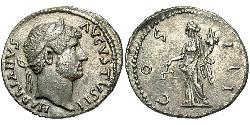 1 Denarius Roman Empire (27BC-395) Silver Hadrian  (76 - 138) 